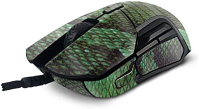 MightySkins Fényes Csillogó Bőr Kompatibilis SteelSeries Rivális 5 Gaming Mouse - Zöld Kígyó | Védő, Tartós, Fényes Csillogás