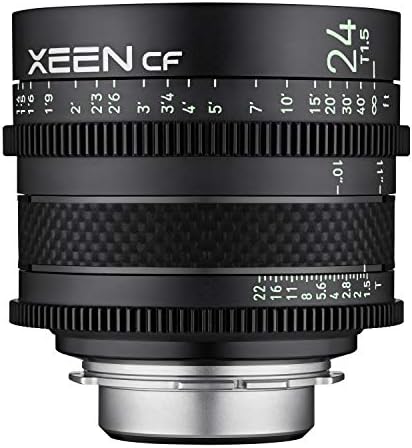 XEEN CF Mozi 24mm T1.5 Canon EF Teljes Formátum - Szakmai Cine Lencse - Szén-Lencse Henger - Rendkívül Kompakt F1510806103 - Fekete