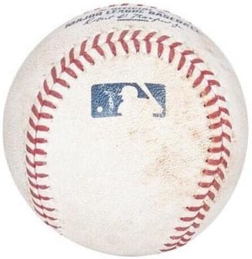 Keresztény Yelich Játék Használt Baseball indiai központi jegybank Tripla a ki Max Scherzer MLB Auth - MLB Baseball Játék, Használt