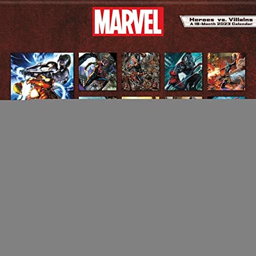 Marvel Heroes vs Villains Naptári 2023 -- Deluxe 2023 Marvel Comics Fali Naptár Csomag Több mint 100 Naptár Matrica (MCU Ajándékok, irodaszerek)