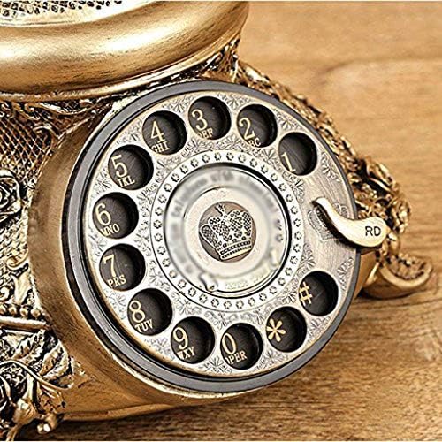 KXDFDC Antik Telefon，Gyanta Utánzat Réz Vintage Stílusú Rotary Retro, Régi Vágású Forgó Tárcsa Otthon, Irodában, Telefon
