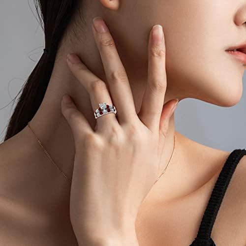 2023 Új Kreatív Kiegészítők High-End Luxus Teljes Gyémánt Mikro Szett Cirkon Női Gyűrű, Eljegyzési Gyűrű Kő Gyűrű Készlet (Piros,