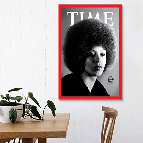 SUPERYUFENG Angela Davis Time Magazin Vászon Művészet Plakát meg a Fal Art Kép Nyomtatási Modern Család Hálószoba Decor Plakátok 16x24inch(40x60cm)