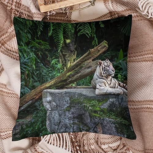 Fehér Tigris Többi Erdő Tér párnahuzat Poliészter Párna, Takaró Párnát, takarót Kanapé Dekoráció