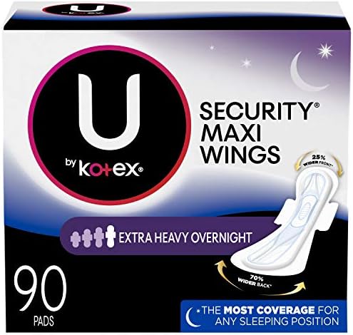 U által Kotex Biztonsági Női Maxi Szárnyakkal, egyik napról a másikra, Extra vastag, Szagtalan, 30 Szám (Csomagolás Eltérőek Lehetnek)