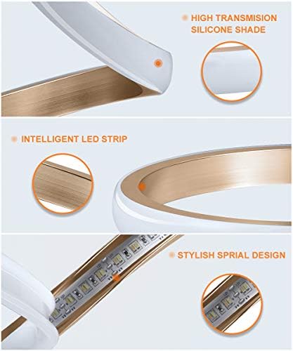 NUÜR Spirál LED-es asztali Lámpa, Modern, 3 Színben Szabályozható asztali Lámpa, Minimalista Világítás Design & Touch Vezérlő, Kreatív,