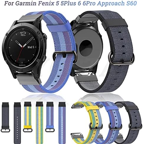 GHFHSG 22mm Nylon Watchband A Garmin Fenix 6 6X Pro Csuklópánt Heveder Fenix 5 5Plus 935 S60 Quatix5 gyorskioldó Smartwatch