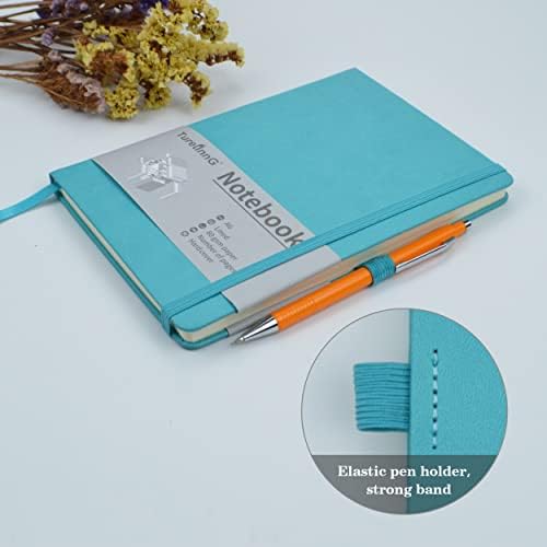 TurelinnG Bélelt Journal Notebook 192 Oldal Hivatal Notebook (2db-Kék-Zöld) A6 Kis Napló, Jegyzettömb, Bélelt Zseb Notebook tolltartó, Keménykötéses,
