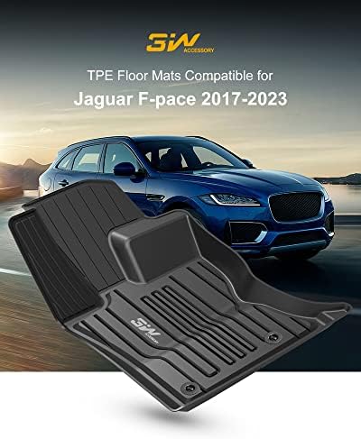 3W Szőnyegek Kompatibilis 2017-2023 Jaguar F-pace, TPE Minden Időjárási Egyéni Illeszkedik Tartozékok Jaguar F ütemben Emelet