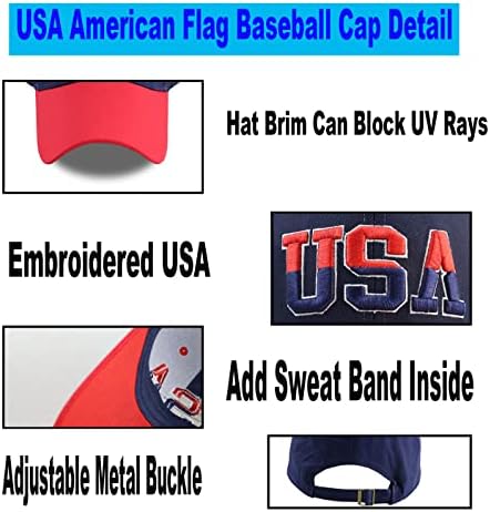 Fxbwhtey Amerikai Zászló Baseball Sapkák, a Férfiak, Nők, USA Kamionos Sapka, Hímzett Állítható Mosott Pamut Háló Snapback Sapka