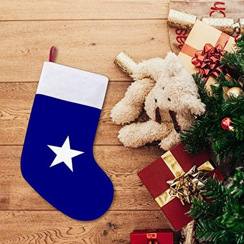 Bonnie Kék Zászló Karácsonyi Lóg Harisnya, Zokni karácsonyfa Kandalló Holiday Home Decor