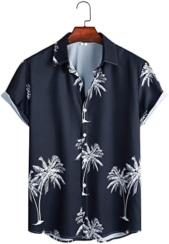 HDZWW Rövid Ujjú Lélegző póló Férfi ruházat Alkalmi Poliészter Tavaszi T-Shirt Plus Size Mély V-Nyak Gombot Strand