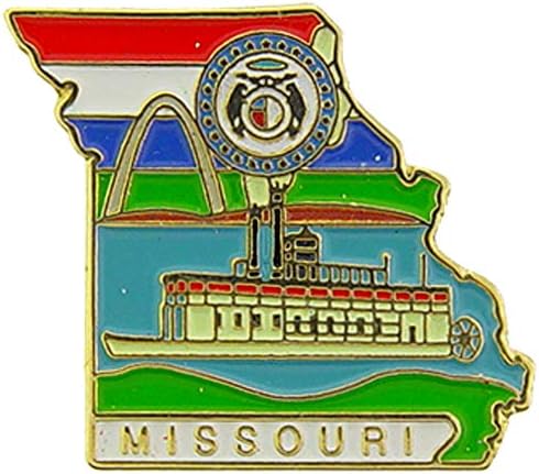 Missouri Állami Alakú Térkép Hajtóka Fém Pin