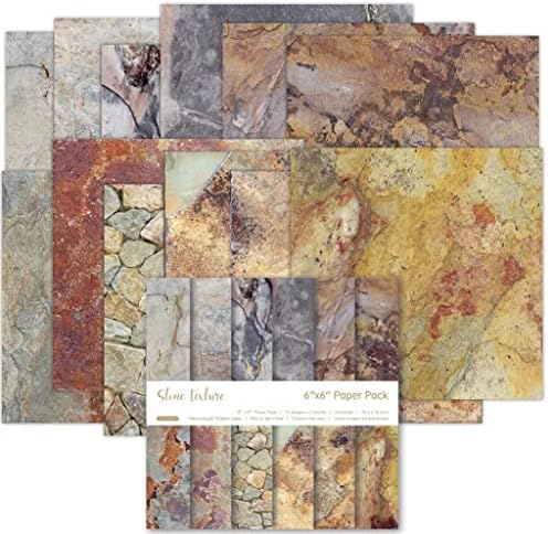 A természet Kő Szemű Dekoratív Scrapbooking Papír Egyoldalas Háttér Dekoráció, Papír, Fotó Album Dekoráció 6×6 (24 Lap)