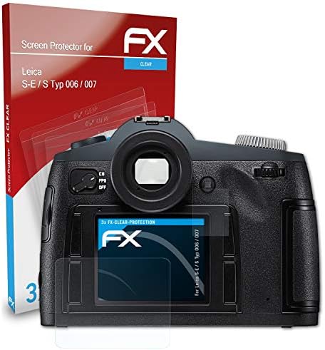 atFoliX Képernyő Védelem Film Kompatibilis Leica S,-E/S Typ 006/007 képernyővédő fólia, Ultra-Tiszta FX Védő Fólia Szett (3)
