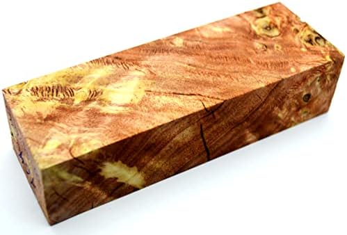 Stabilizált BURL Fa, Fából készült Fordult Üres Kezelni Penge Kés (164)