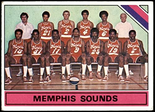 1975 Topps 324 Memphis Hangzik Memphis Hangok (Profik) (Kosárlabda Kártya) VG Hangok (Profik)
