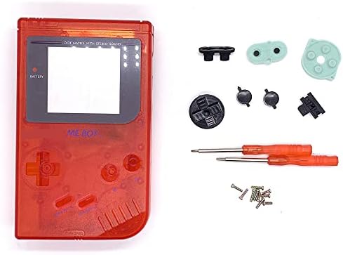 Csere Új Teljes Ház Esetben Műanyag Héj Takarja a Screwdriverb a Game Boy Klasszikus GB-os Játék, Átlátszó Piros