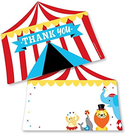 Nagy Dot a Boldogság Karnevál - Lépjen Fel Cirkusz Alakú Köszönöm Lap - Farsangi Témájú Bulit Köszönöm Megjegyzés Kártyák Borítékot - annak