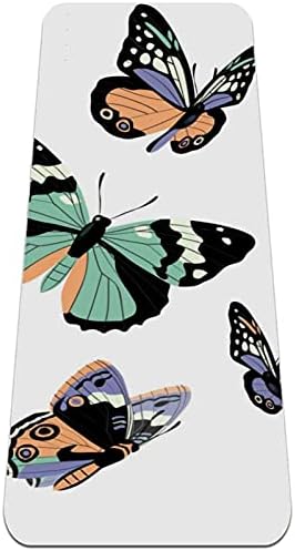 Siebzeh Pillangók Repülnek Prémium Vastag Jóga Szőnyeg Környezetbarát Gumi Health&Fitness Csúszásmentes Alátét Minden Típusú Gyakorlat,