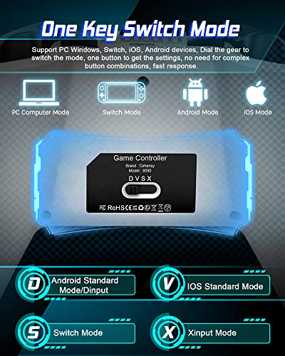 A vezeték nélküli Kapcsoló Vezérlő, Pro Vezérlő Kapcsoló/Lite/OLED/PC Windows 8 10 11/iPhone/Android, Bluetooth Játékvezérlő Gamepad