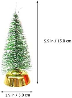 PRETYZOOM Miniatűr Ajándék 2db Asztali Mini karácsonyfa LED String Fény Mesterséges Karácsonyi Fenyő Fa Asztal Home Office Ünnepi Dekoráció