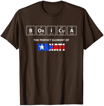 Boricua A Tökéletes Eleme A Manati Puerto Rico-T-Shirt