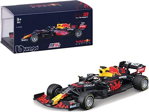 A Red Bull Racing RB16B 33 Max Verstappen Formula One F1 (2021) 1/43 Fröccsöntött Modell Autó Bburago