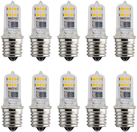 E17 Hűtő Lámpa 2W LED Izzó Egyenértékű E17 Halogén Izzó 12W E17 Köztes Bázis C7 Izzó Kis asztali Lámpa, Mennyezeti ventilátor, Hűtő, Meleg