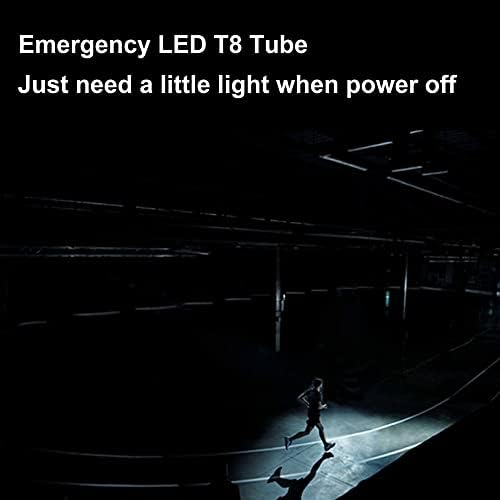 euko 1 Csomag 90mins Sürgősségi LED T8 Cső Bolt, Könnyű, Fehér, 5000K Tartalék Akkumulátor EBBU, 4FT 18W=40W Fluoreszkáló, Kettős