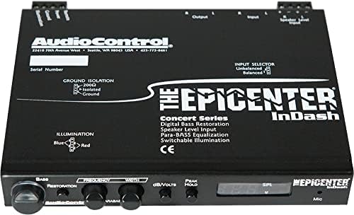 AudioControl EPICENTRUMA-INDASH Bass Maximalizáló, illetve Helyreállítása Processzor 17 Méteres 2-Csatornás 6000 Sorozat Audiofil