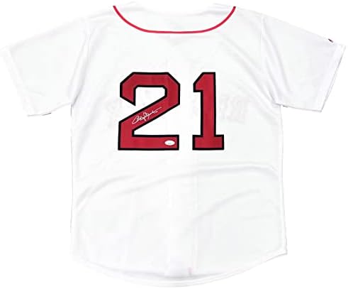 Roger Clemens Boston Red Sox Aláírt Hiteles Fenséges Haza Fehér Jersey SZÖVETSÉG - Dedikált MLB Mezek