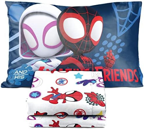 Jay Franco Marvel Pókember A Csodálatos Barátok Csapat Pókember 4 Darab Kisgyermek Size Ágy Set – Szuper Puha Mikroszálas Ágy Készlet Tartalmaz