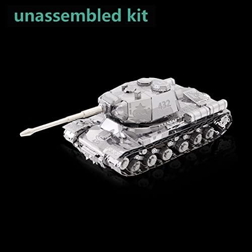 NATEFEMIN 1:100 Léptékű 3D-s, Fém Készletek JS-2 Tartály Katonai DIY Modell Szimulációs Tank Modell Gyűjtemény (Összeszerelt Kit)