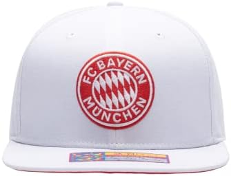 Rajongó Tinta Bayern München 'Zsírkréta Állítható Snapback Foci Kalap/Sapka | Fehér/Piros