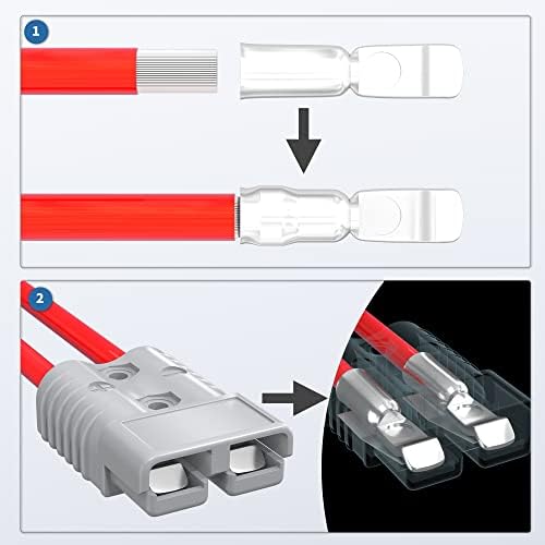 RVBOATPAT 175Amp Akkumulátor Quick Connect/Disconnect Csatlakozó,12 v-os Vezeték Kábelköteg Csatlakozó Készlet,2 4 Szelvény Gyorsan húzza