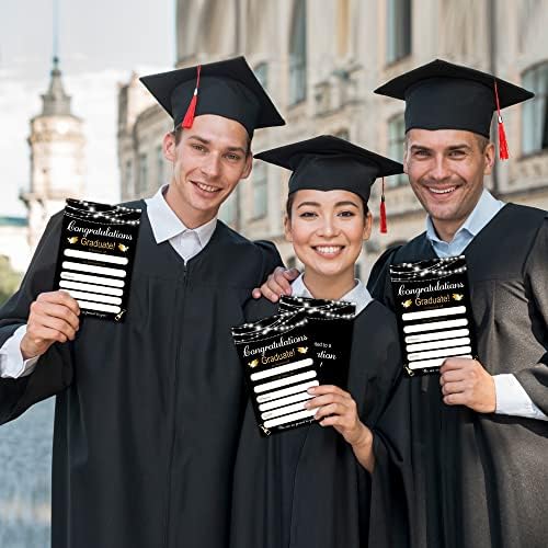Fekete-Arany Diploma Meghívók, Kártyák, Ballagási Buli Ünnep, Grad Bejelentés Meghívni Kártya középiskolai vagy Főiskolai