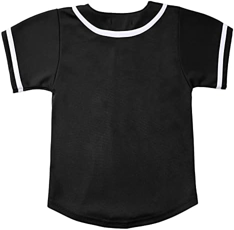 jeecoin Gyermek Baseball Jersey Gomb Le Egyenruhát póló Hip-Hop Csípő Normál Softball Aktív Inget Fiúk Lányok