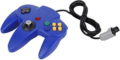 Amoji Klasszikus Vezetékes Vezérlő Joystick Gamepad a Nintendo 64 N64 Játék (Kék)