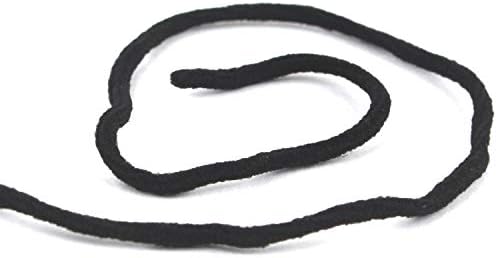1/8 inch Kör Gumi Nehéz Erőt Rögzítőt String Heveder Gumiszalag DIY Varrás (Fekete, 50yds)