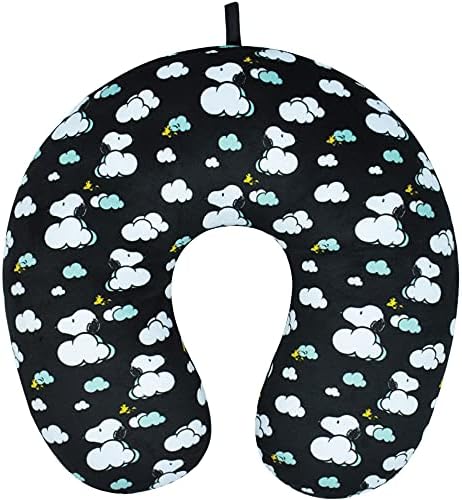 A koncepció Egy Mogyorót Snoopy s Woodstock Felhők Hordozható Utazási nyakpárna, sötétkék