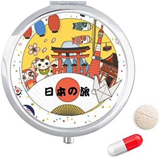 A Hagyományos Japán Helyi Kulturális Tabletta Esetben Zsebében Gyógyszer Tároló Doboz, Tartály Adagoló