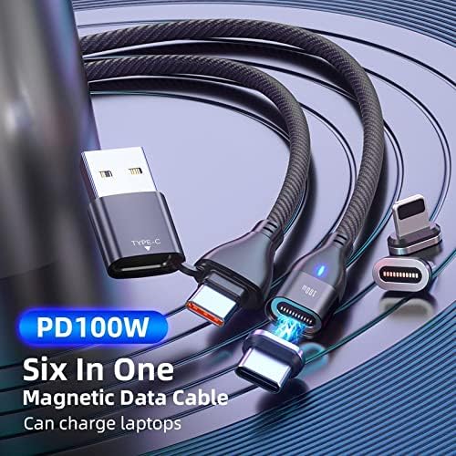 BoxWave Kábel Kompatibilis LG Hang Ingyenes FP9 - MagnetoSnap PD AllCharge Kábel (100W), Mágnes PD 100W Töltés USB Kábel