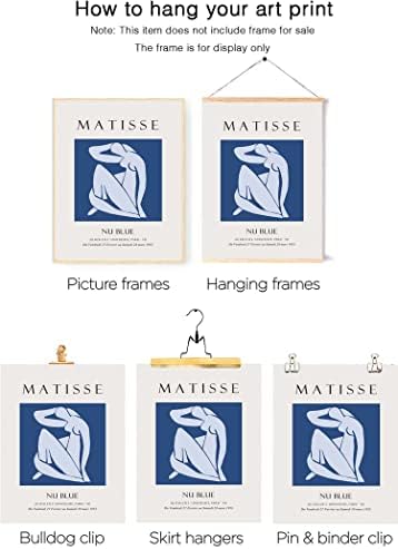znxuey fali dekor esztétikai Matisse Wall Art Plakát Kiállítás & Nyomtat Kék Matisse Plakátok Szoba Esztétikai Absztrakt Művészi Nyomatok