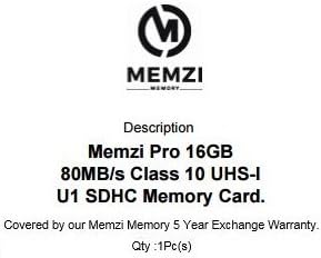 MEMZI PRO 16GB Class 10 80MB/s SDHC Memóriakártya Nikon Coolpix S vagy SX Sorozat Digitális Kamerák