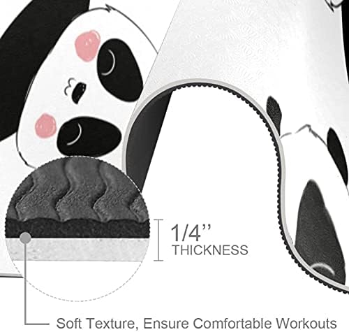 Baba Panda Kínai Állat, Fekete-Fehér, Extra Vastag Yoga Mat - Környezetbarát Csúszásmentes Gyakorlat & Fitness Szőnyeg Edzés Alátét Minden