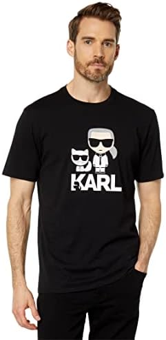 Karl Lagerfeld Párizs Férfi Lapos fejű Karl & Choupette Legénység Nyak Póló
