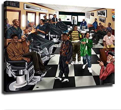 A legismertebb Fekete Férfi Humoristák Csak Lóg A Fodrászat Szalon Poszter Díszítő Festés Vászon Wall Art Nappali Plakátok Hálószoba