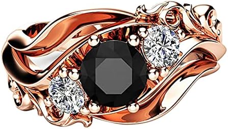 2023 Gyémánt Gyűrű Személyiség Virág vonal Gyémánt Gyűrű, Fekete, Aranyozott Gyűrű Női Gyűrű Pár Gyűrű Kreatív Gyémánt Gyűrű