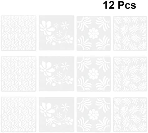 VICASKY 12db Virágok Játékok Sablon Multi - Pattern DIY Stencil Oktatási Kézműves Mandala rajzeszközök Stencil Projektek Üreges Dot